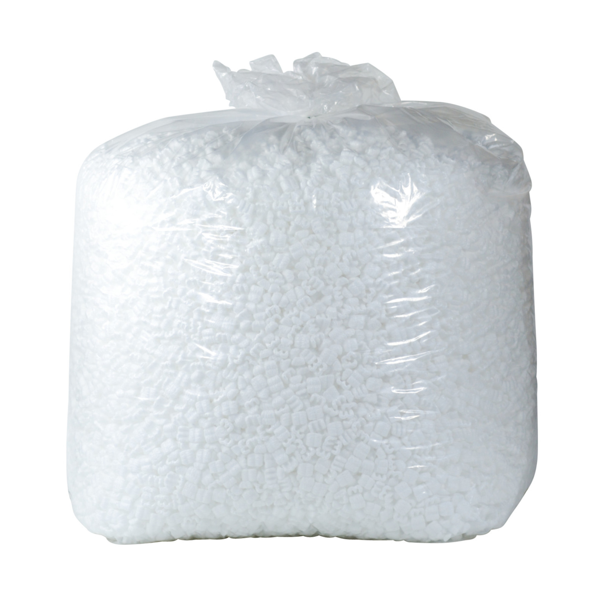 Ein klarer Seitenfaltensack aus Plastik, gefüllt mit unbekanntem Material. Der Sack ist stabil, reißfest, flexibel und vielseitig einsetzbar, um Güter vor Schmutz, Staub, Nässe und Feuchtigkeit zu schützen.