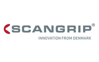 Logo von SCANGRIP mit dem Slogan "Innovation from Denmark".
